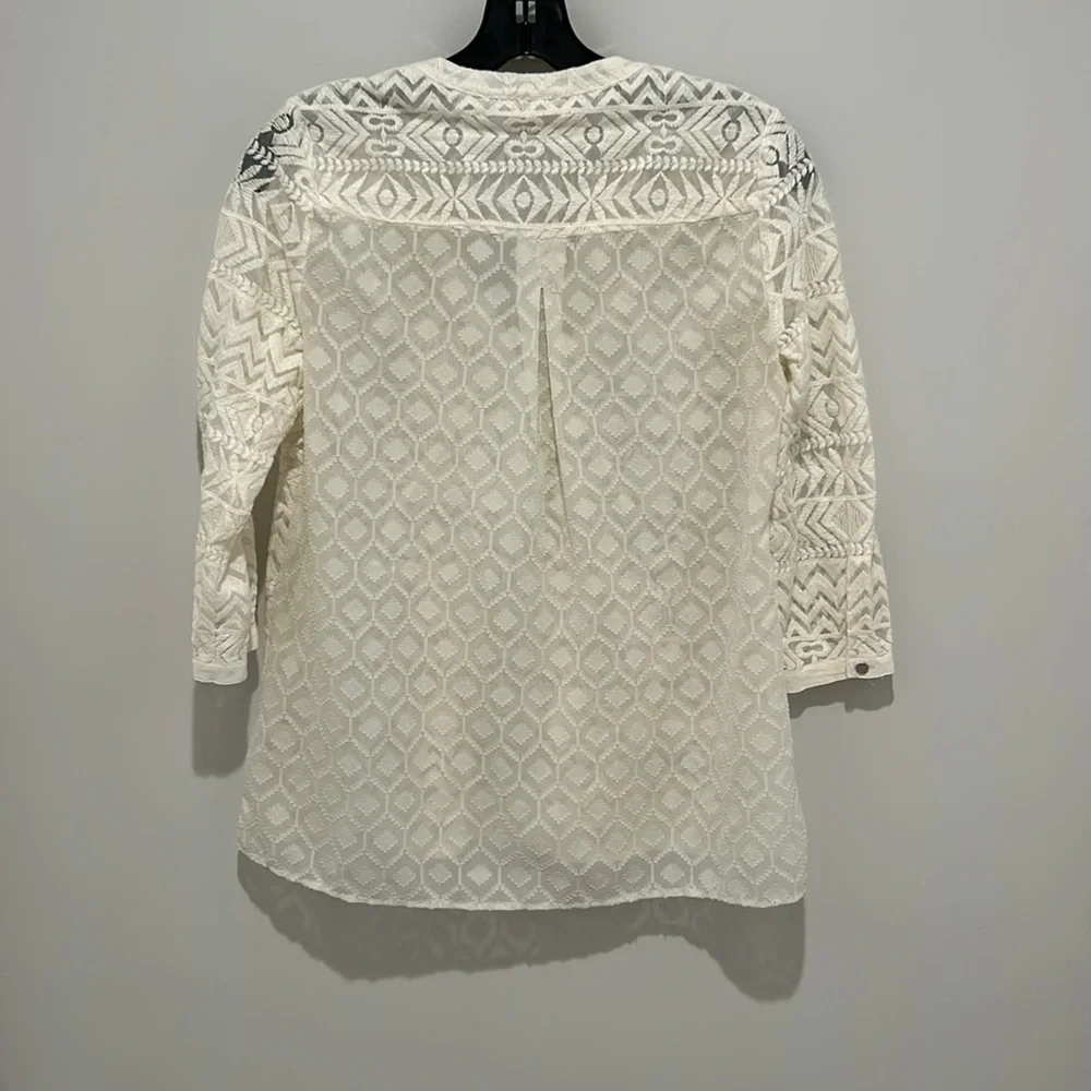 Anthropologie cream blouse | XS - Picture 2 of 5